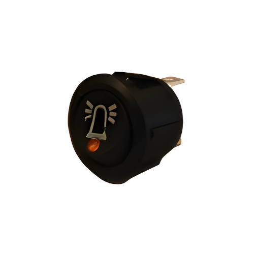 Durite 0-531-18 Amber LED On/Off Round Rocker Switch with Beacon Symbol- 12/24V PN:0-531-18